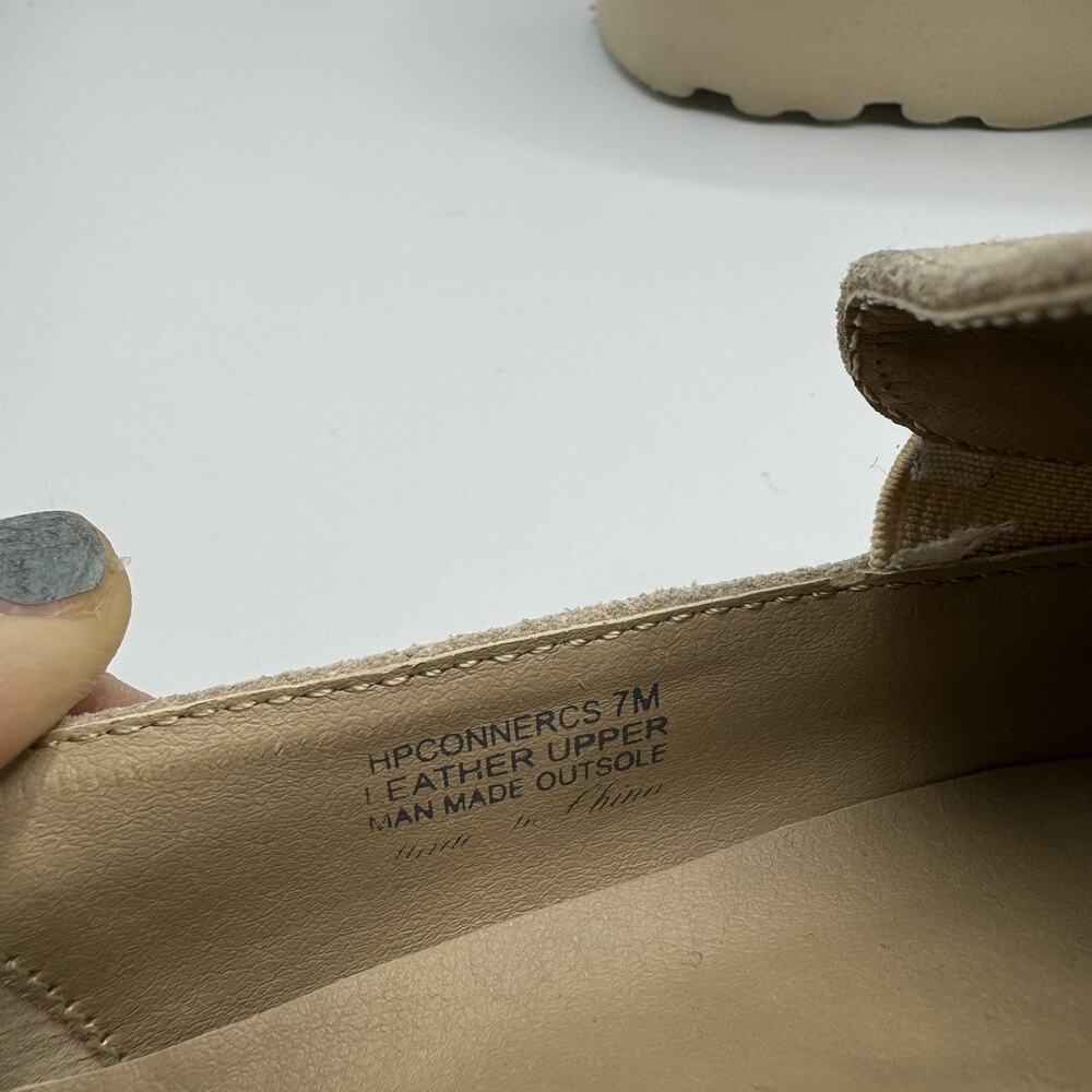 DONALD PLINER Conner Women Beige Nude Leather Suede Chunky Loafers Size 7 - Picture 9 of 9